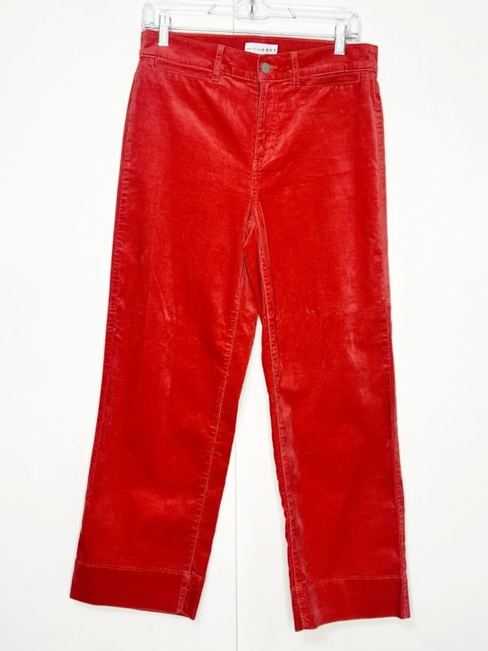 Loft Velvet High Waist Wide Leg Pants - Picture 3 of 7